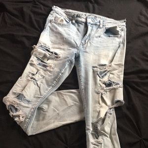 AE Super Stretchy Skinny Ripped Jegging